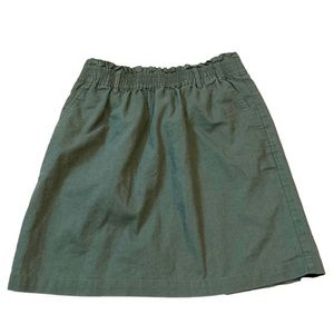 J CREW Linen Blend Olive Green Mini Skirt Style #AY977 - Size S